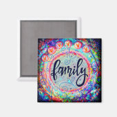 "Familie" EIN WORT Magnet (Vorderseite/Rückseite)