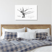 Familie: Eine Wurzel teilen, Zitat, Gnarly Tree, S Leinwanddruck (Insitu (Schlafzimmer))