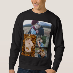 Familie Einfach Collage Moderne Liebe Oma Mama Sweatshirt