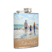 Familie - Einzigartiges Design-Foto und Text Flachmann (Rechts)