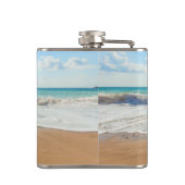 Familie - Einzigartiges Design-Foto und Text Flachmann (Rückseite)