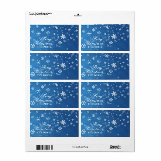 Familie Elegant Snowflake blau (Vorne)