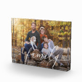 Familie Eleganter Skriptschlüssel Fotoblock (Rechts)