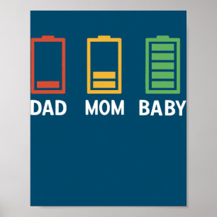 Familie Eltern Mama Papa Baby Kind  Poster