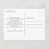 Familie erweitert um vier Meter neuen Haustier Wel Ankündigungspostkarte (Rückseite)