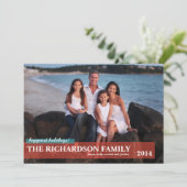 Familie Feiertagskarte (Stehend Vorderseite)