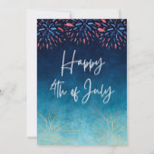 Familie & Feuerwerkskörper 4. Juli Feier Einladung (Rückseite)