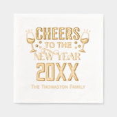 Familie / Firmenname "Feiern zum neuen Jahr" Servietten Mit Folie (Vorderseite)