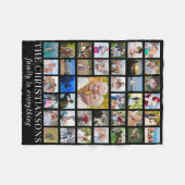 FAMILIE "Foto Collage Name" IST ALLES Fleecedecke (Vorderseite (Horizontal))