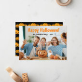 Familie Foto Happy Halloween Mitteilungskarte (Vorderseite/Rückseite Beispiel)