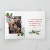 Familie Foto Wir wünschen Ihnen einen frohen Weihn Karte (Innenseite)