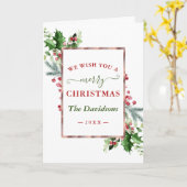 Familie Foto Wir wünschen Ihnen einen frohen Weihn Karte (Gelbe Blume)