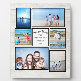 Familie FotoCollage Rustic Wir sind Familie Fotoplatte