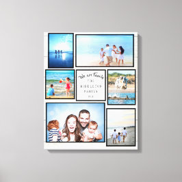 Familie FotoCollage Rustic Wir sind Familie Leinwanddruck