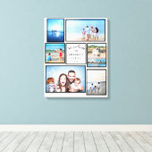 Familie FotoCollage Rustic Wir sind Familie Leinwanddruck (Insitu (Holzboden))