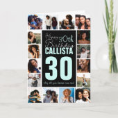 Familie Freunde Foto Collage Frame Happy Geburtsta Karte (Vorderseite)