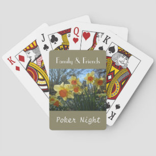Familie & Freunde Poker Nachttagswochen Blume Spielkarten