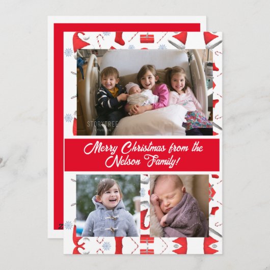 Familie Frohe Weihnachten (Vorne/Hinten)