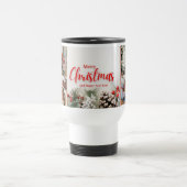 Familie frohe Weihnachten Glück Neujahr 4 Fotos Reisebecher (Mittel)