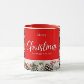 Familie frohe Weihnachten Glück Neujahr 4 Fotos Tasse (Zentrum)