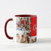 Familie frohe Weihnachten Glück Neujahr 4 Fotos Tasse (Links)