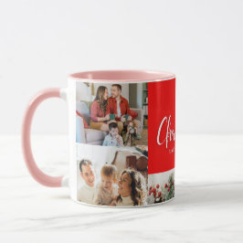 Familie frohe Weihnachten Glück Neujahr 4 Fotos Tasse