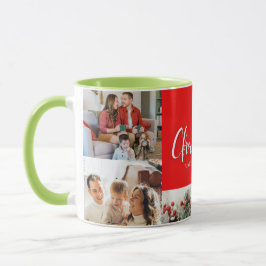 Familie frohe Weihnachten Glück Neujahr 4 Fotos Tasse