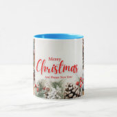 Familie frohe Weihnachten Glück Neujahr 4 Fotos Tasse (Zentrum)