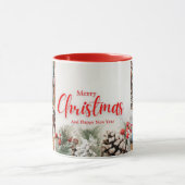 Familie frohe Weihnachten Glück Neujahr 4 Fotos Tasse (Zentrum)