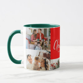 Familie frohe Weihnachten Glück Neujahr 4 Fotos Tasse