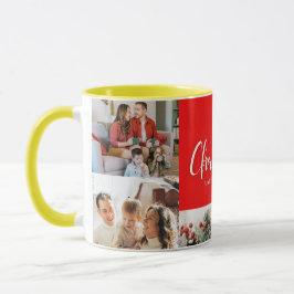 Familie frohe Weihnachten Glück Neujahr 4 Fotos Tasse