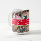 Familie Frohe Weihnachten Kaffeetasse (Vorderseite Links)