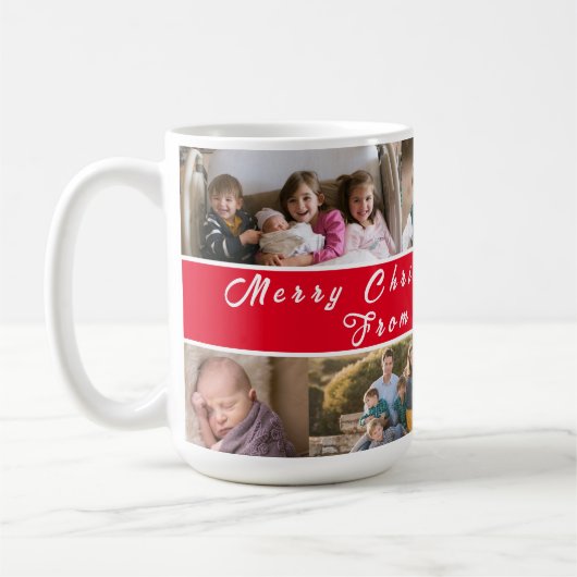 Familie Frohe Weihnachten Kaffeetasse (Links)