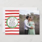 Familie Frohe Weihnachten Schwangere Foto Urlaubsk (Vorderseite)