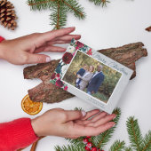 Familie Frohe Weihnachten Urlaub Flora Foto-Karte