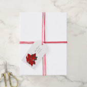 Familie Frohe Weihnachten Wasserfarbe Poinsettia Geschenkanhänger (Mit Garn)