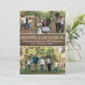 Familie Frohe Weihnachten Weihnachtskarte (Stehend Vorderseite)