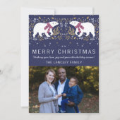 Familie Frohe Weihnachten Weihnachtskarte (Vorderseite)