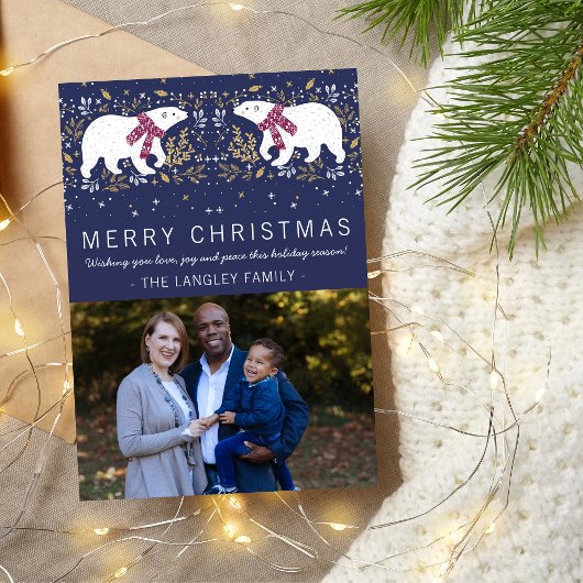 Familie Frohe Weihnachten Weihnachtskarte