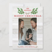 Familie Frohe Weihnachts-Fotokarte Feiertagskarte (Vorderseite)