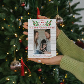 Familie Frohe Weihnachts-Fotokarte Feiertagskarte