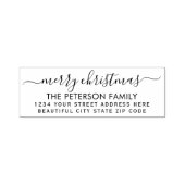 Familie Frohe Weihnachts-Script-Rücksendeadresse S Permastempel (Design)