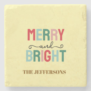 Familie Frohes Neues Jahr Frohe Weihnachten Steinuntersetzer