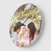 Familie & Frühlingsblumen PCM1 Große Wanduhr (Winkel)