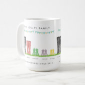 Familie fünf machenErinnerungen Welly Tasse (Vorderseite Links)