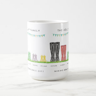 Familie fünf machenErinnerungen Welly Tasse