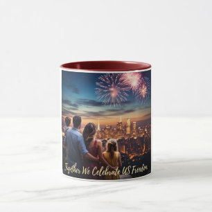 Familie "Gemeinsam feiern wir die Freiheit der USA Tasse