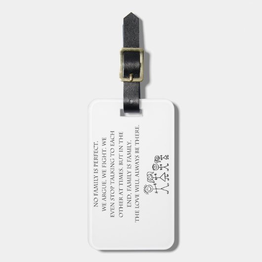 Familie Gepäckanhänger (Vorderseite vertikal)