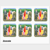 Familie Gipsy 1986 Quadratischer Aufkleber (Blatt)