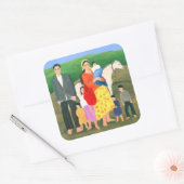 Familie Gipsy 1986 Quadratischer Aufkleber (Umschlag)